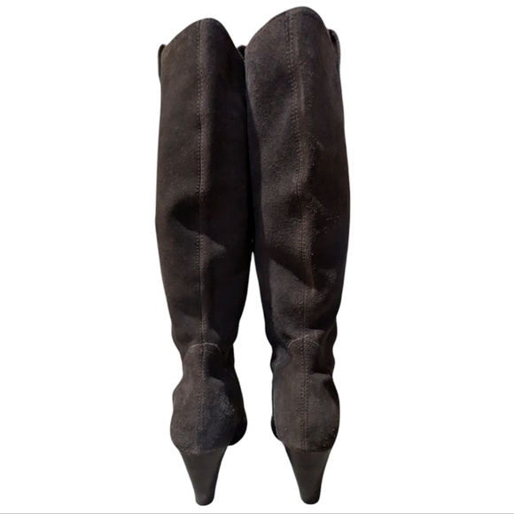 EUC Carlos Santana Hotrod Dark Brown Tall Suede Boots size 8 - Picture 4 of 8